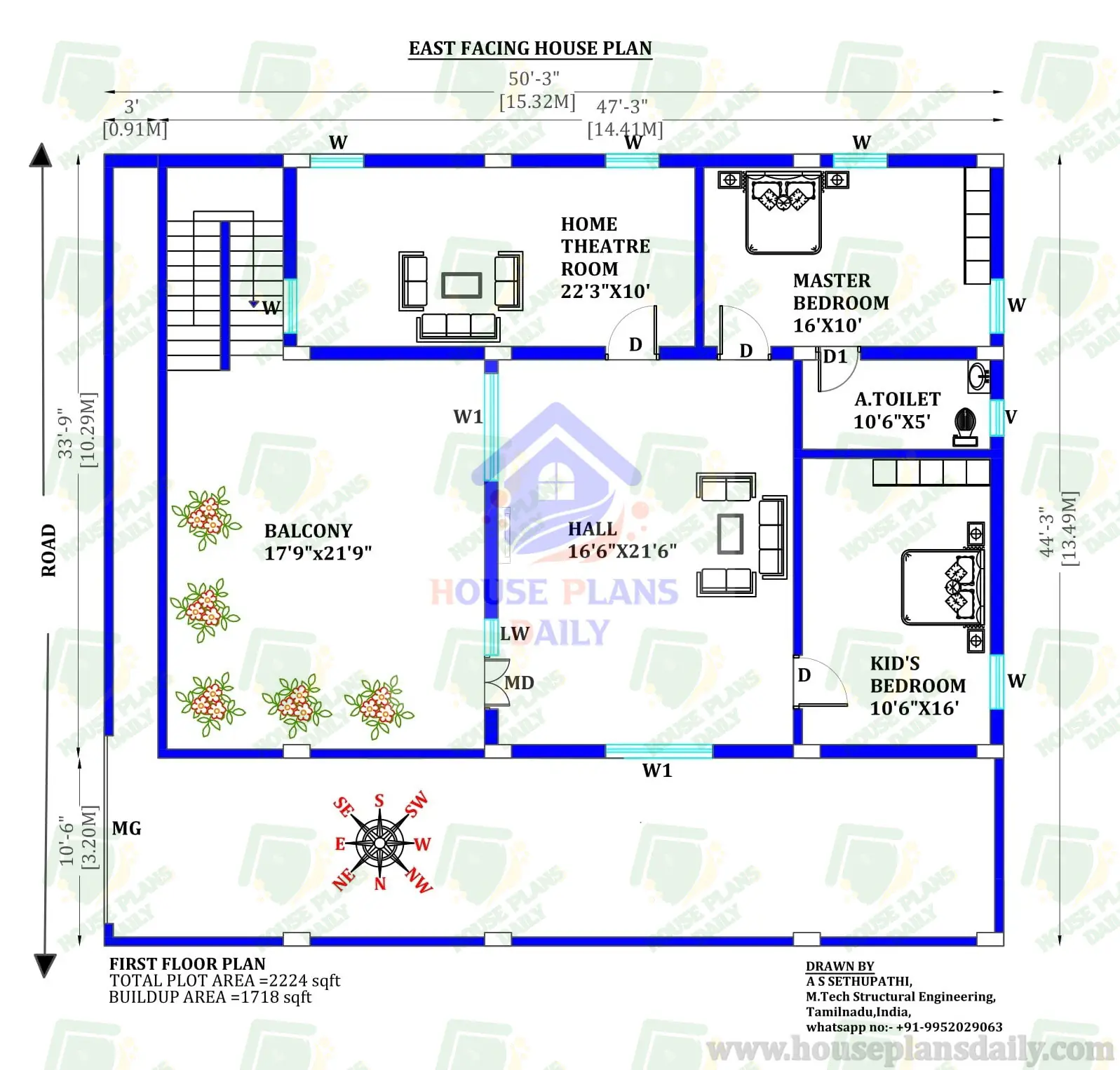 Garage House Plan | House Plan Car Parking | 4BHK House Plan