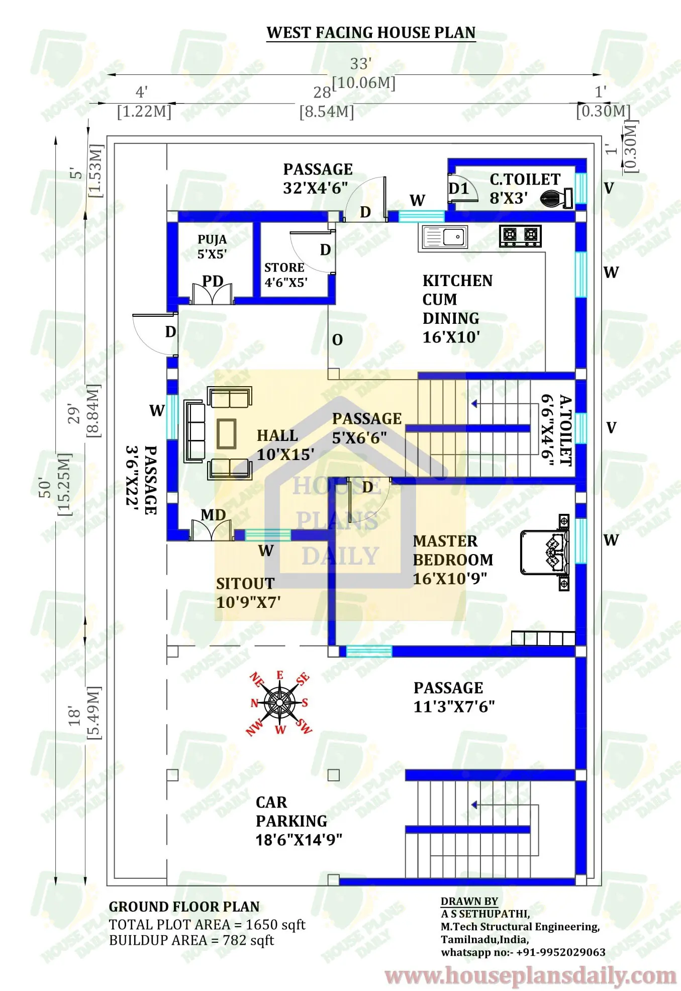 North and West Facing House Design | Ghar Ka Naksha