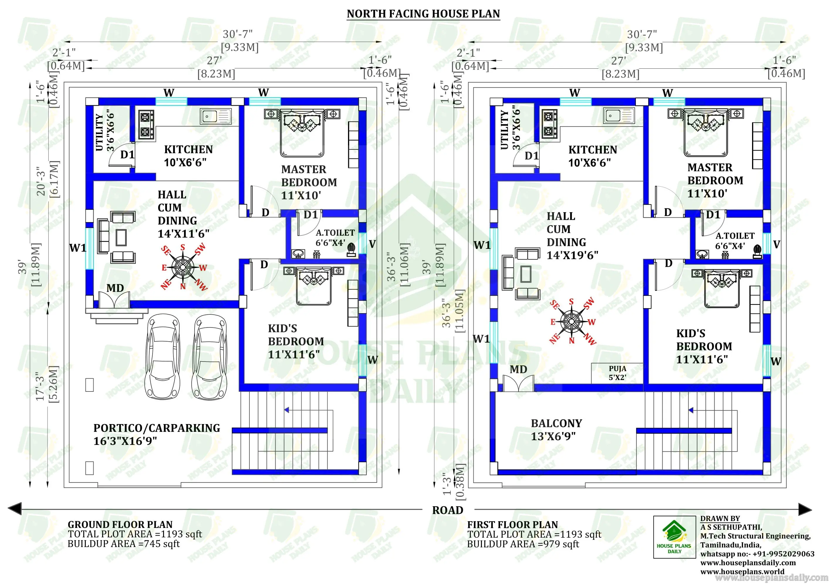 TWO STORY HOUSE PLAN | 2 BEDROOM NORTH HOME