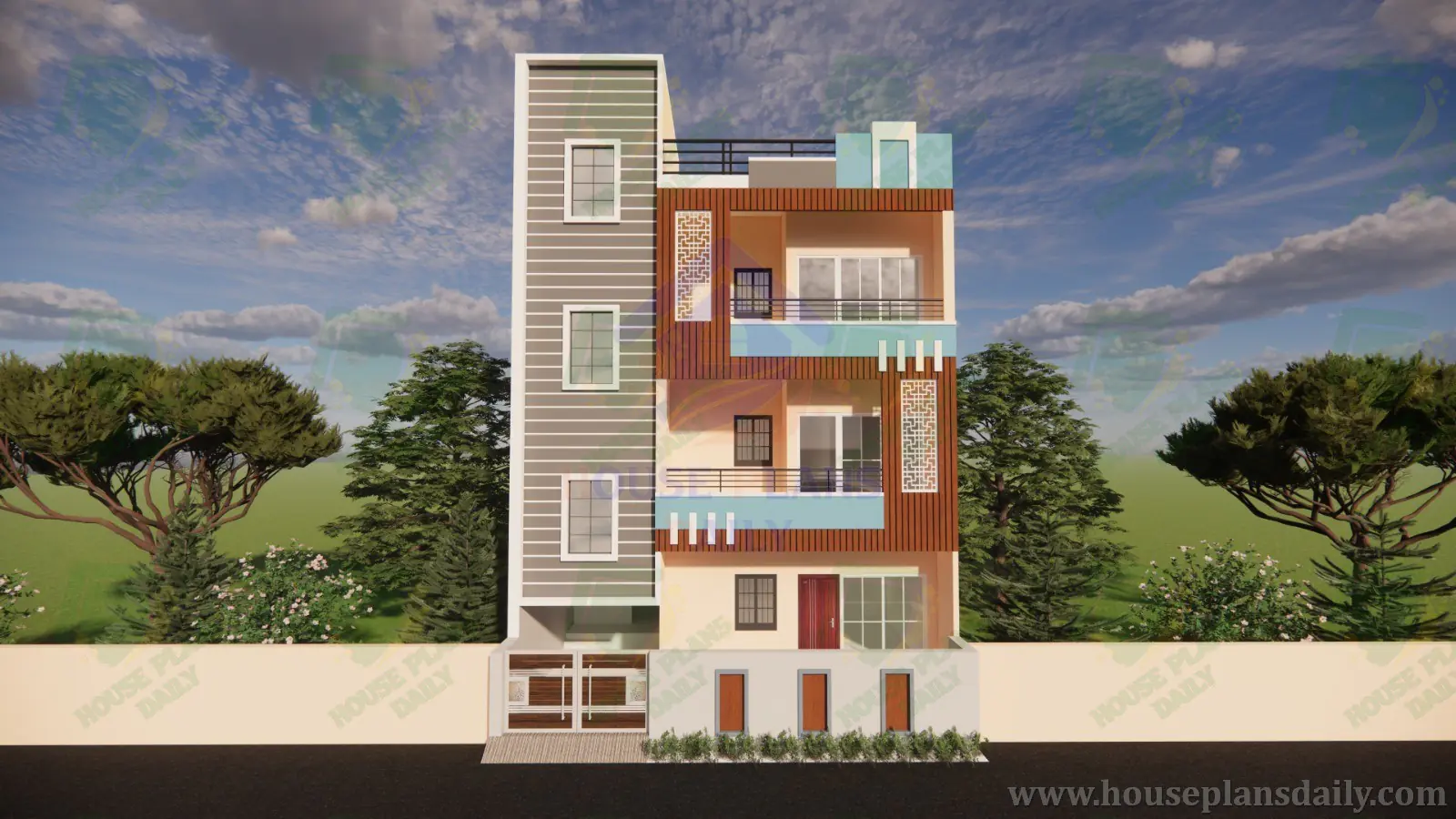 House Plan Vastu East Facing with Elevation Design | 3 bhk Home Plan