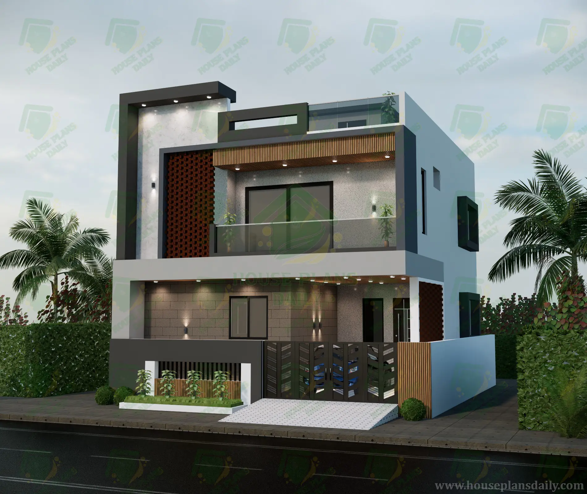 East Facing Duplex House Plan | High Ceiling House| Duplex House Elevation Designs