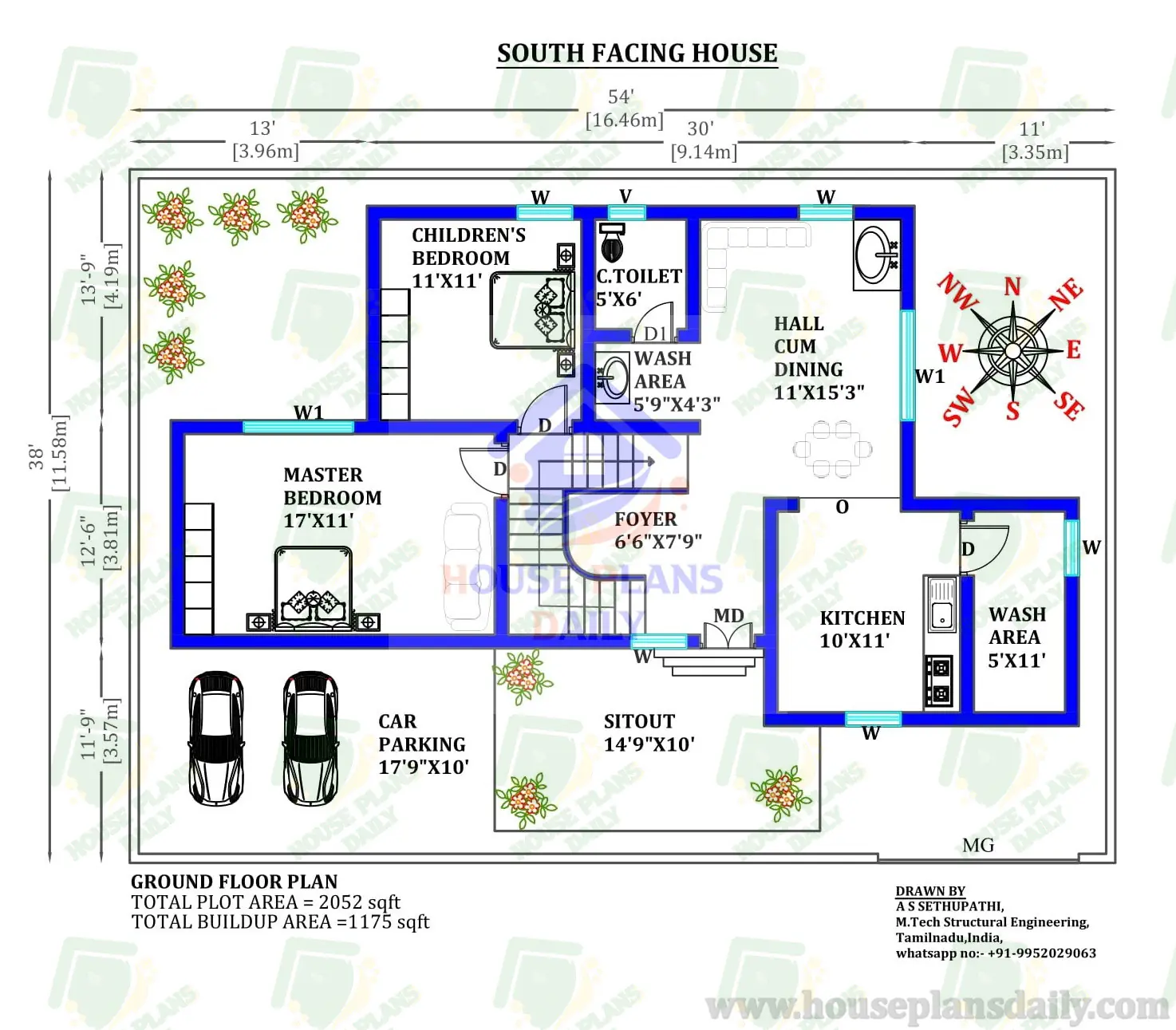 South Face House Plan | South Home | House Designs
