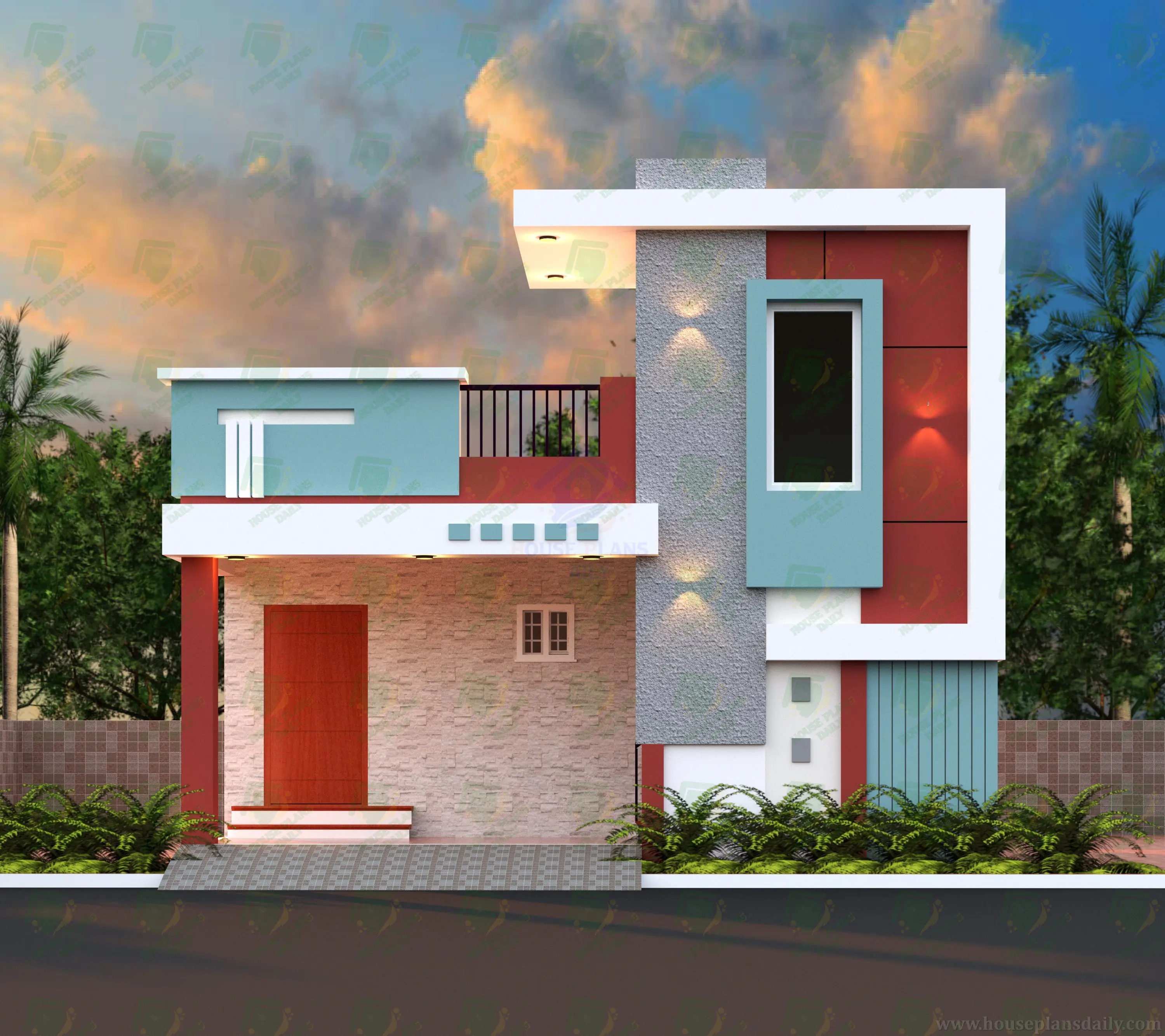 House Plan with Elevation | House Design Front Elevation | Small House Floor Plan