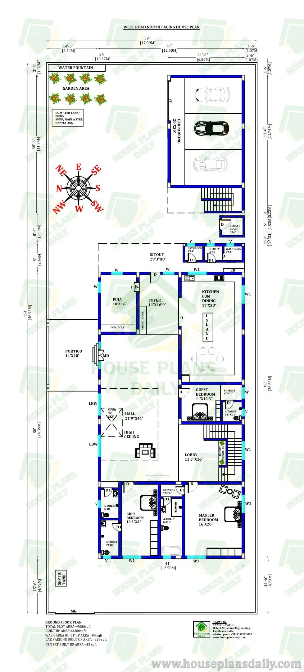 Luxury House Plan | 5 Bedroom House Plan | North Face House Plan