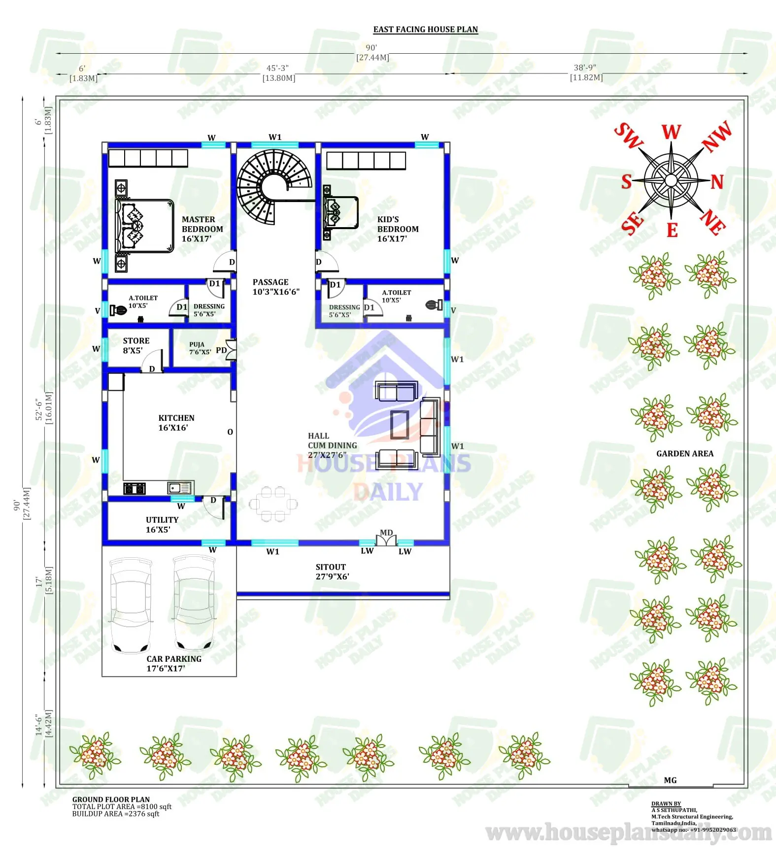 Duplex House | Luxury Villa | 4BHK Duplex House Plan