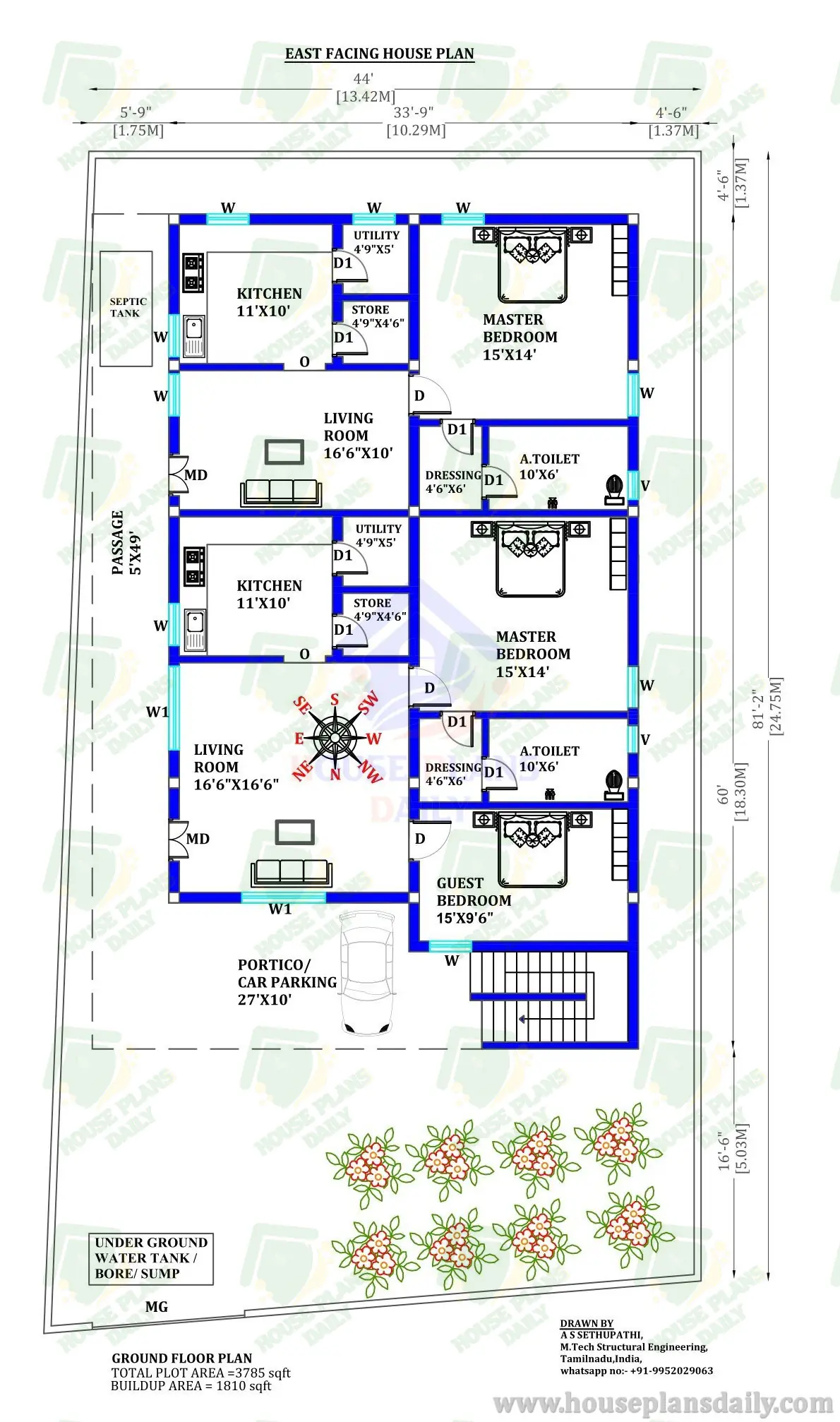 1800 Sqft House Plan | Northeast House