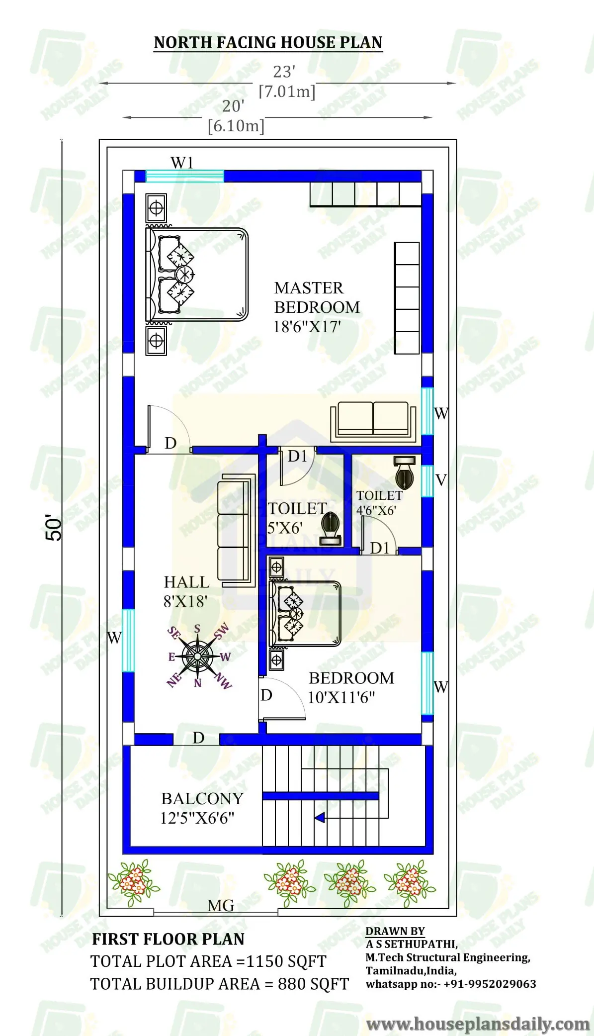 23x50 North Face House Plan
